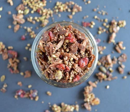 Chocolate Cranberry Granola | Healthy Nibbles and Bits