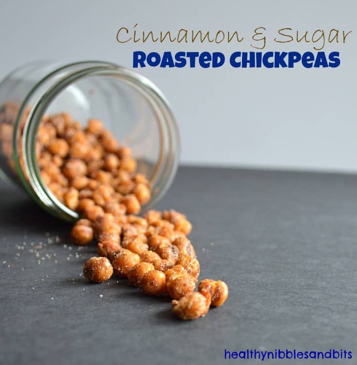 Cinnamon Sugar Roasted Chickpeas | Healthy Nibbles and Bits