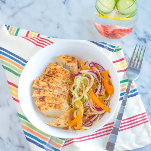Baked Chicken Cucumber Salad | Healthy Nibbles and Bits