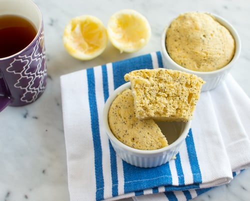 Microwave Lemon Poppy Seed Cake | Healthy Nibbles and Bits
