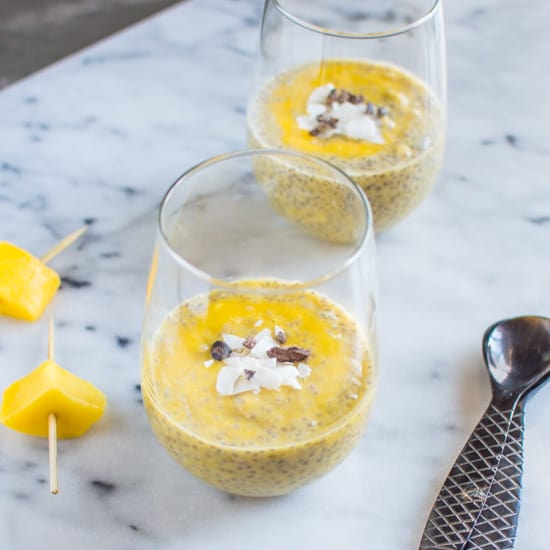 Mango Chia Pudding | Healthy Nibbles and Bits