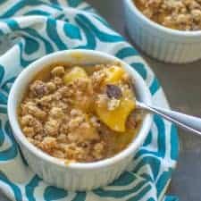 Peach Crumble For Two