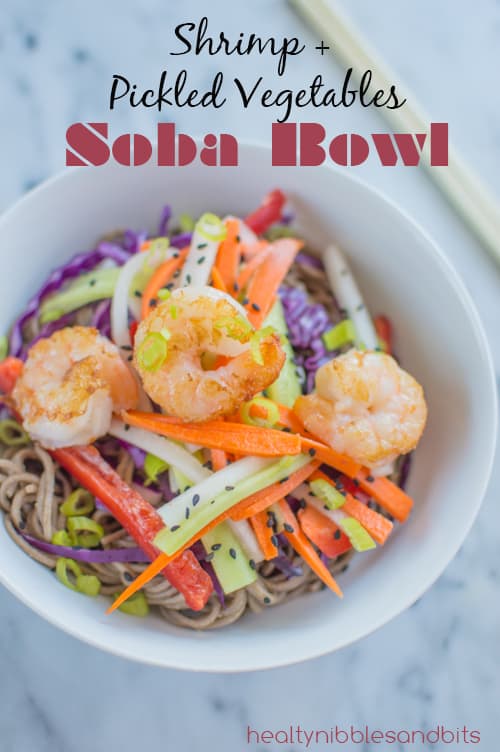 Shrimp + Pickled Vegetables Soba Bowl 