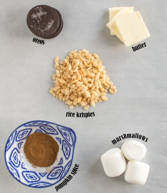 Pumpkin Spice Rice Krispies with Oreos Ingredients | webserie.futebolmilionario.com