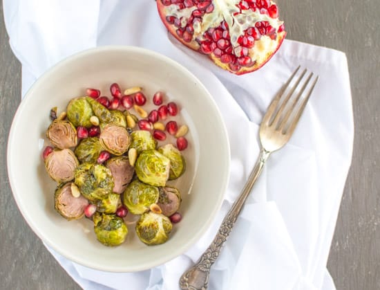 Pomegranate Glazed Brussels Sprouts - Simple appetizer