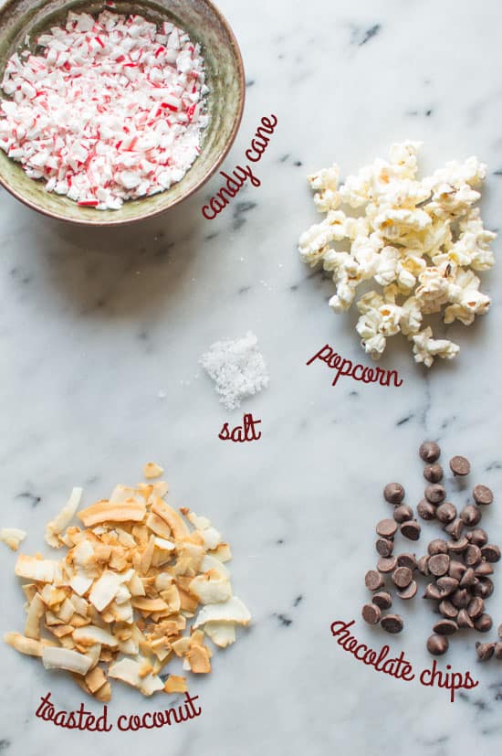 Peppermint Bark Popcorn Ingredients