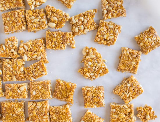 This peanut sesame ginger brittle is light, crunchy, and packs a little spicy kick - Peanut Sesame Ginger Brittle | webserie.futebolmilionario.com