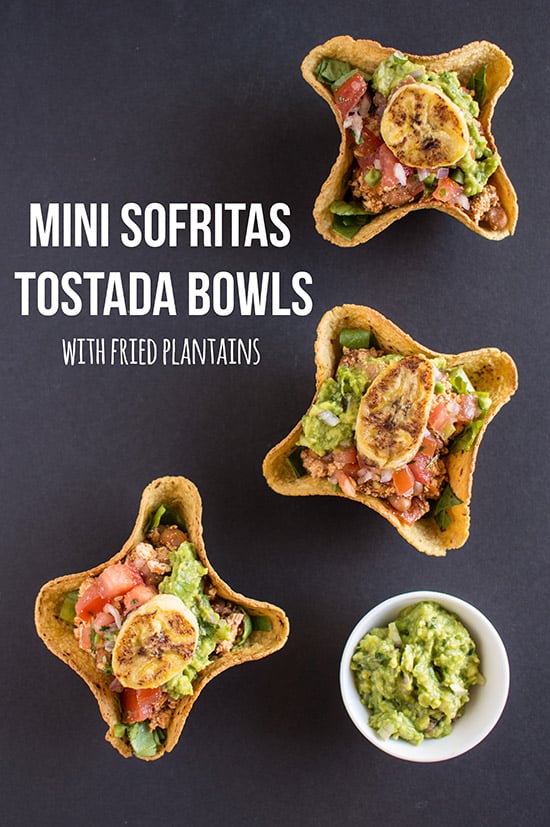 Mini Sofritas Tostada Bowl with Fried Plantains | webserie.futebolmilionario.com #glutenfree #vegan