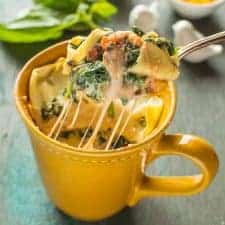 You can make delicious, fresh lasagna in a mug! All it takes is 15 minutes. Spinach Ricotta Lasagna In A Mug | webserie.futebolmilionario.com