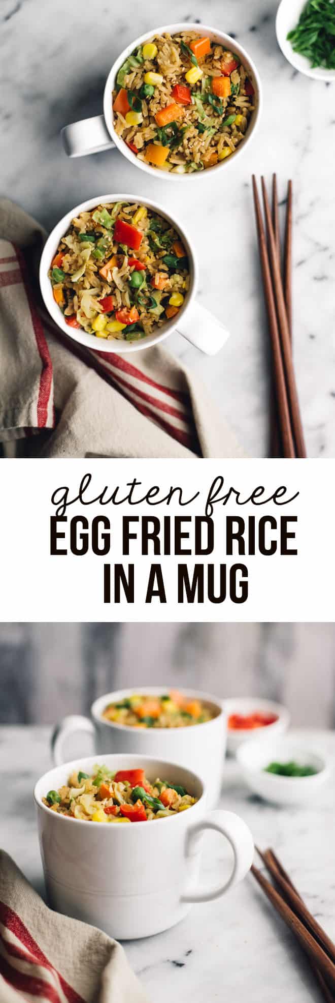 Gluten-Free Egg Fried Rice in a Mug - easy, healthy meal that's ready in less than 10 minutes! by Lisa Lin of webserie.futebolmilionario.com