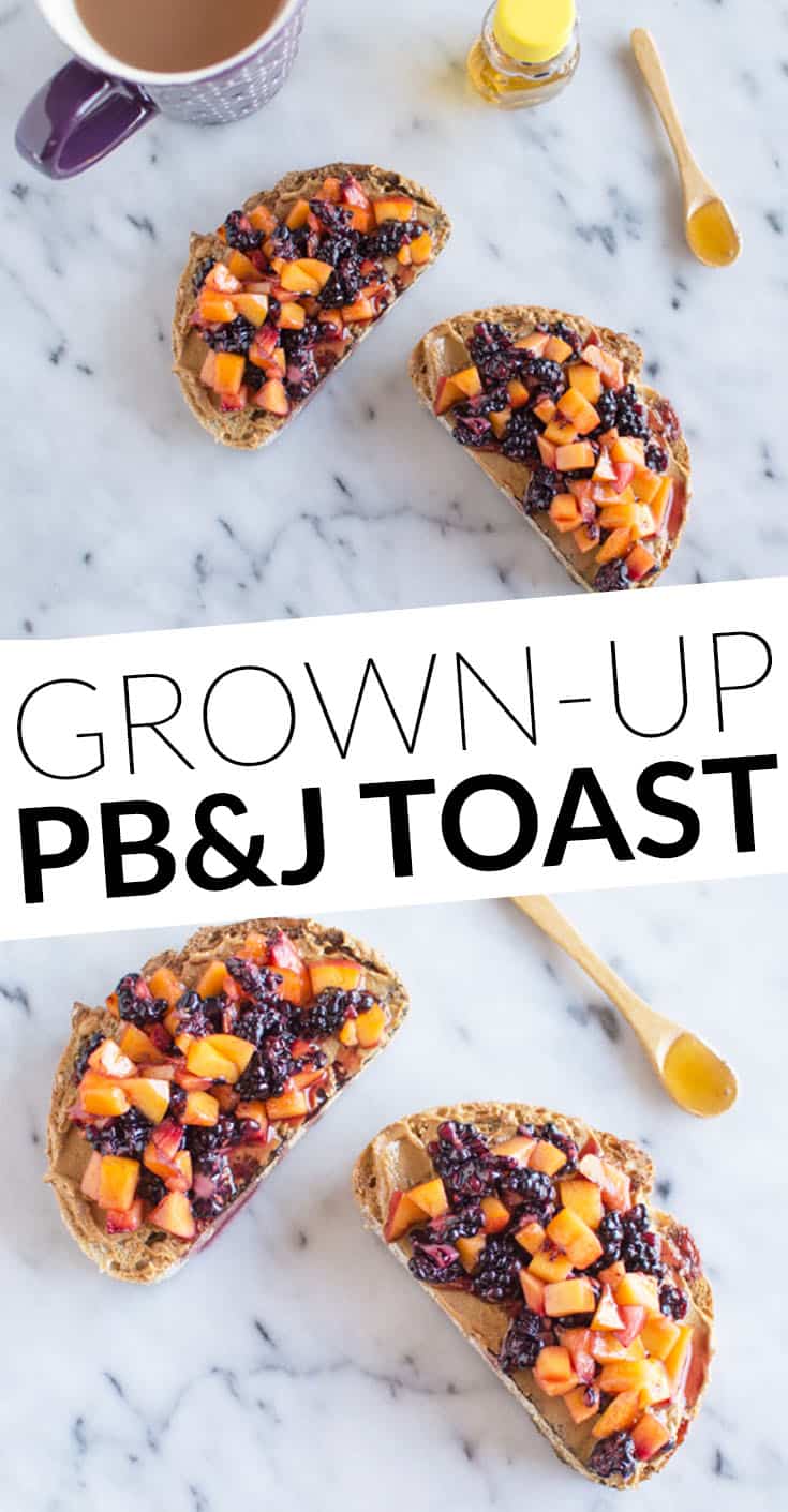Grown-Up PB&J Toast - easy breakfast by @heatlhynibs