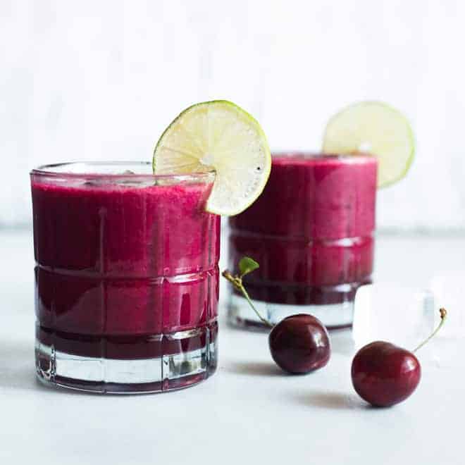 Cherry Lime Red Beet Smoothie - a simple, refreshing smoothie made with just 4 ingredients!
