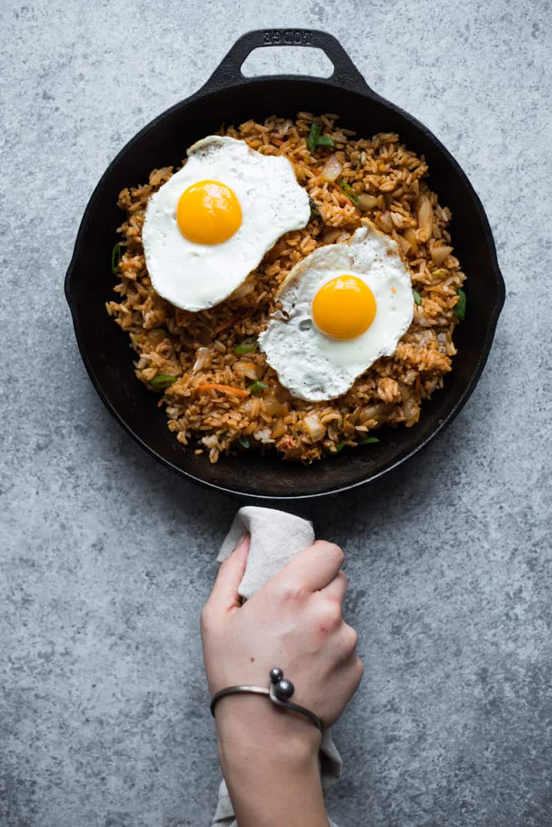 Kimchi Fried Rice - an easy, healthy dinner ready in just 20 minutes!