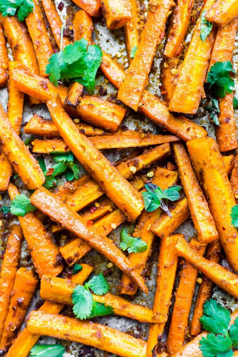 Easy Peri Peri Oven Baked Carrot Fries by Cotter Crunch