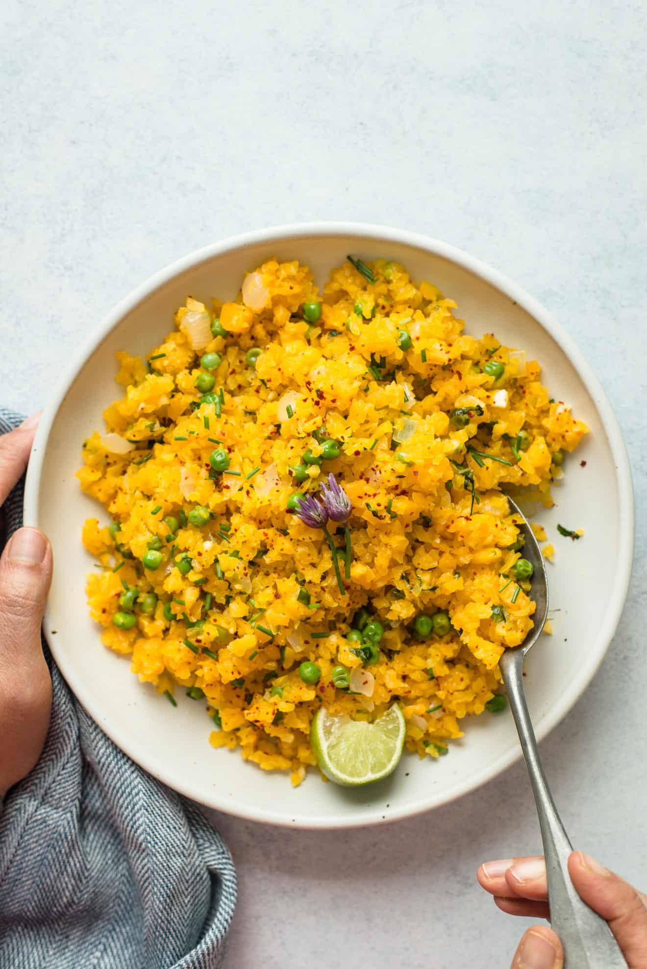 Coconut Lime Butternut Squash Fried Rice - an easy vegan and paleo side dish that is filled with flavor!