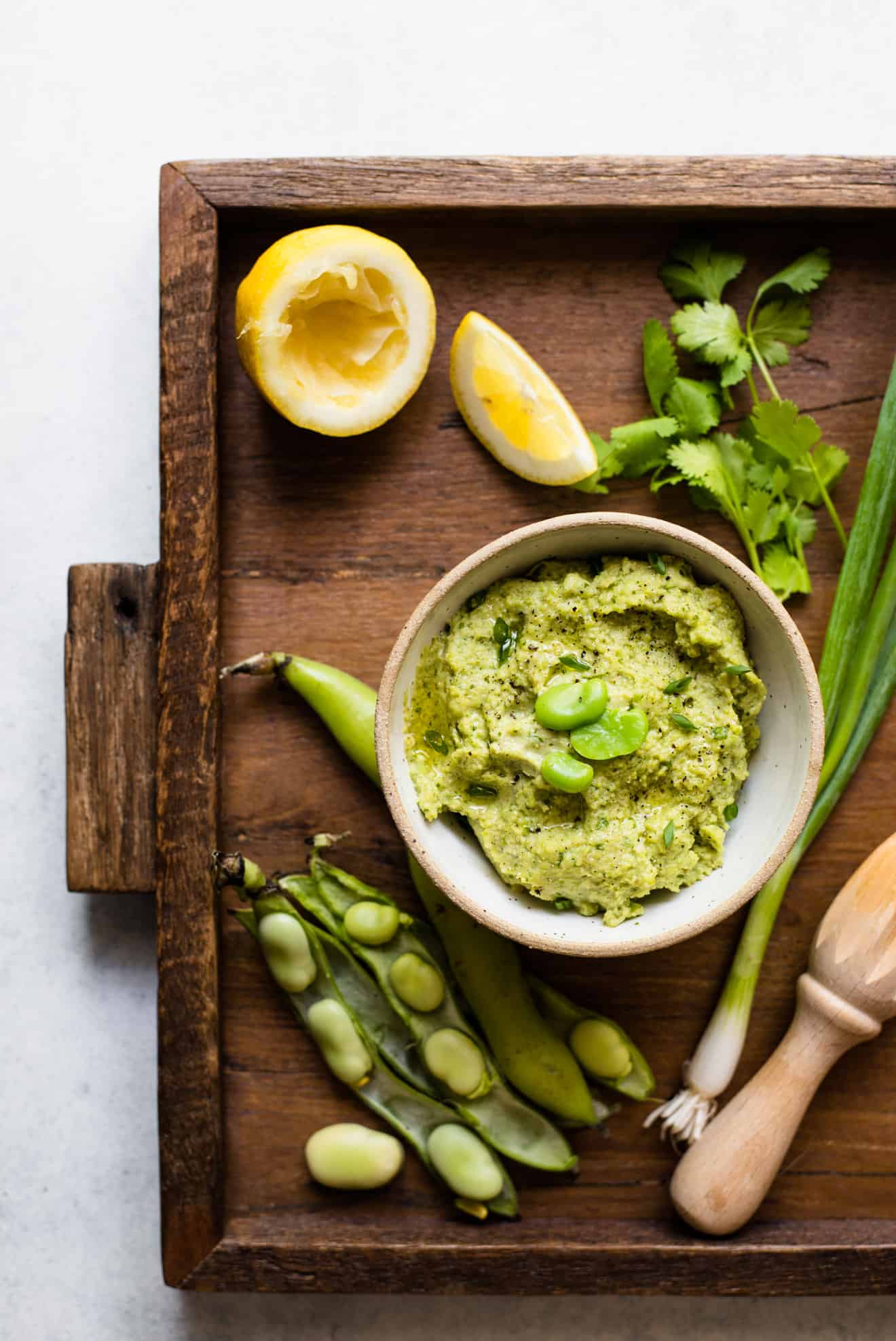 Fava Bean Dip - a simple vegan dip that is great as a snack, spread for wraps or pastas!