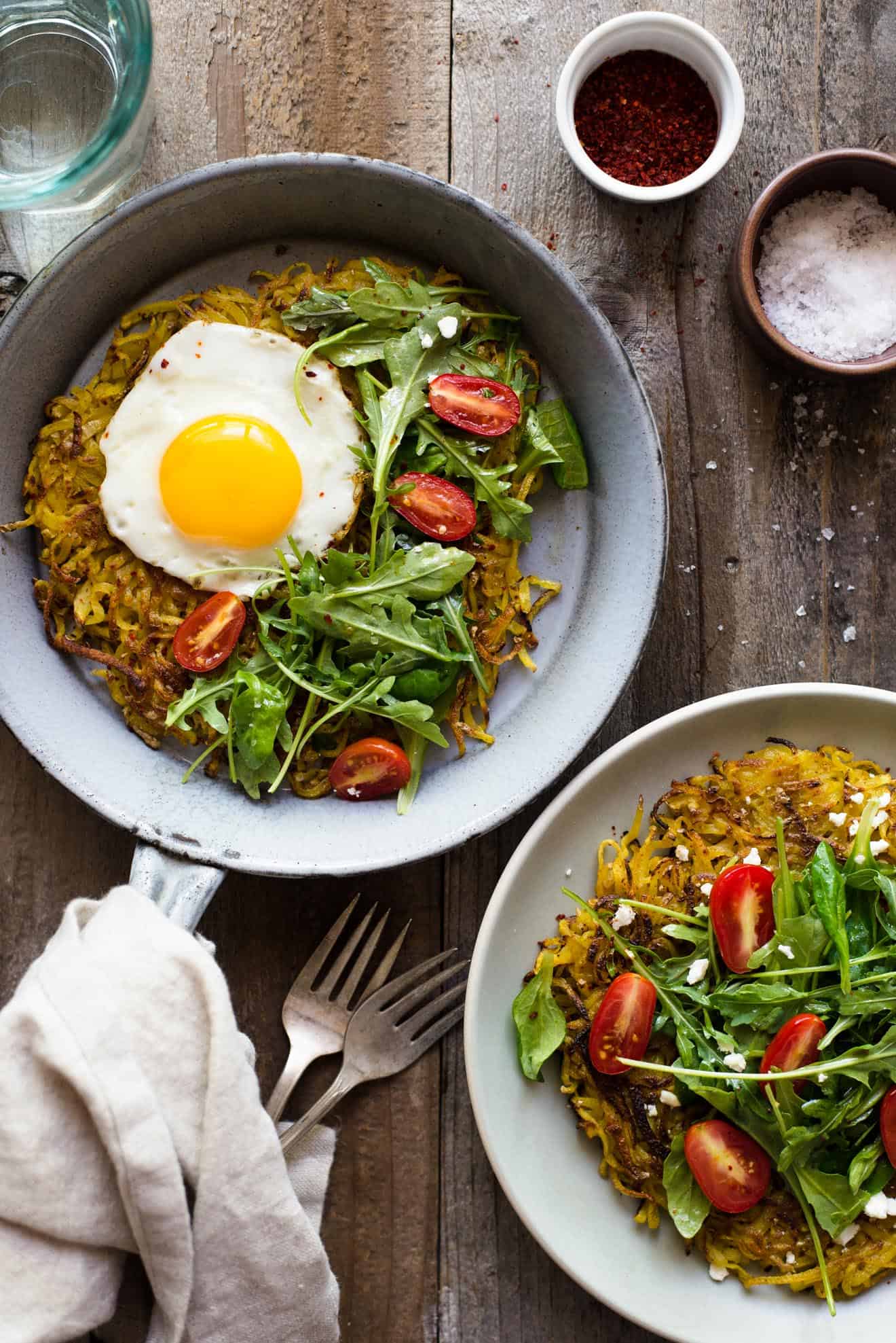Curried Rosti - simple pan-fried potato pancake that's great as a healthy breakfast!