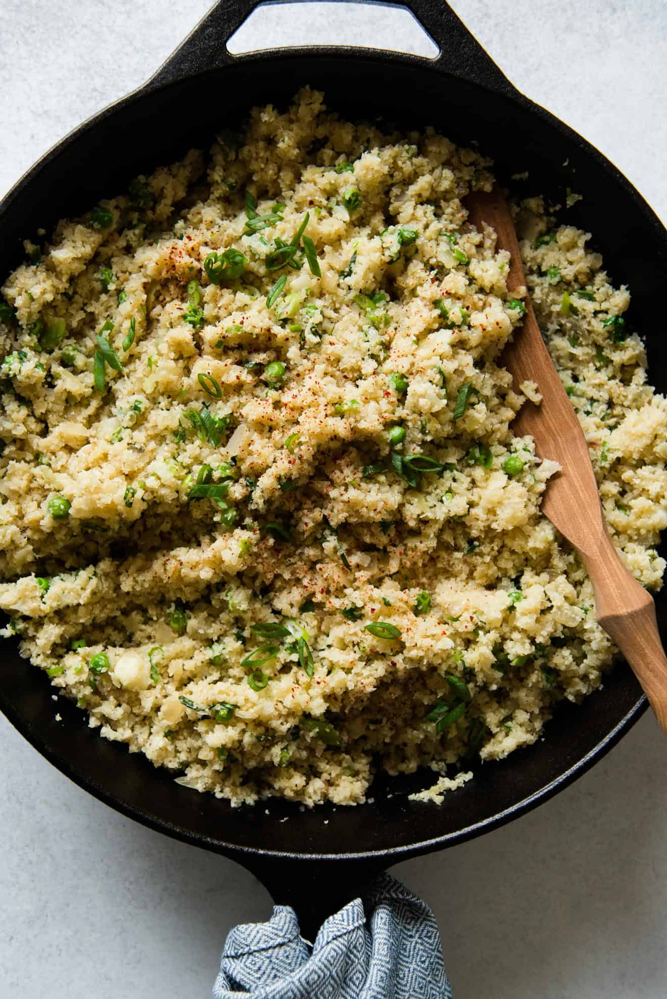 Ginger and Shallot Cauliflower Rice Recipe (vegan + paleo)