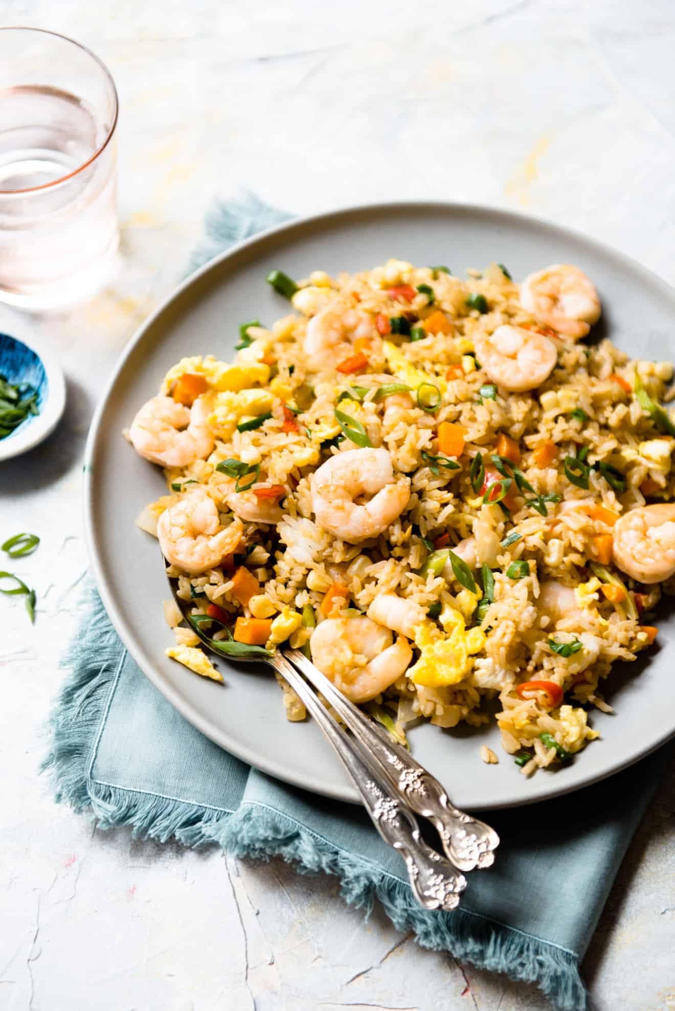 Shrimp Fried Rice Recipe - easy, healthy meal in less than 30 minutes!