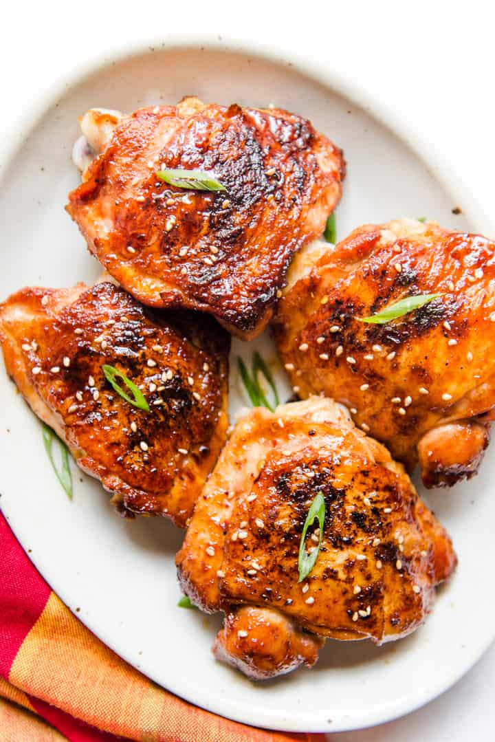 Roasted Sticky Asian Chicken Thighs recipe - ready in 45 minutes, perfect dinner recipe
