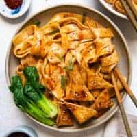 Easy Homemade Noodles with Spicy Peanut Sauce