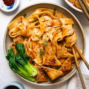 Easy Homemade Noodles with Spicy Peanut Sauce