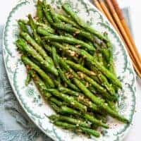Chinese Garlic Green Beans - simple side dish for dinner!