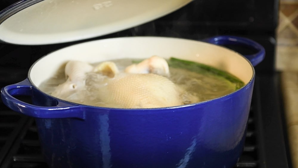 Boiling Chicken Broth