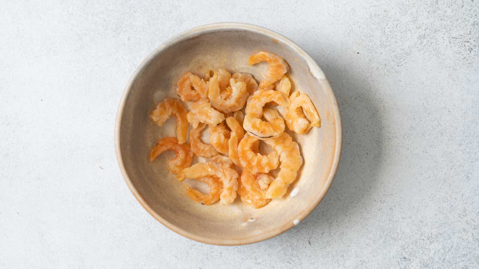 Dried shrimp in a bowl