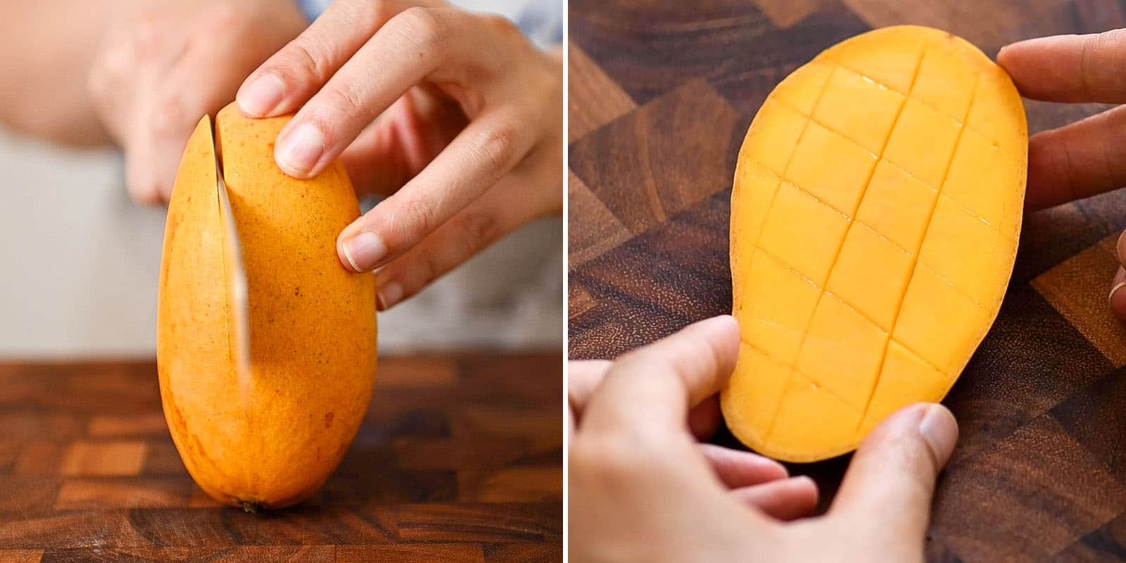 Slicing mango