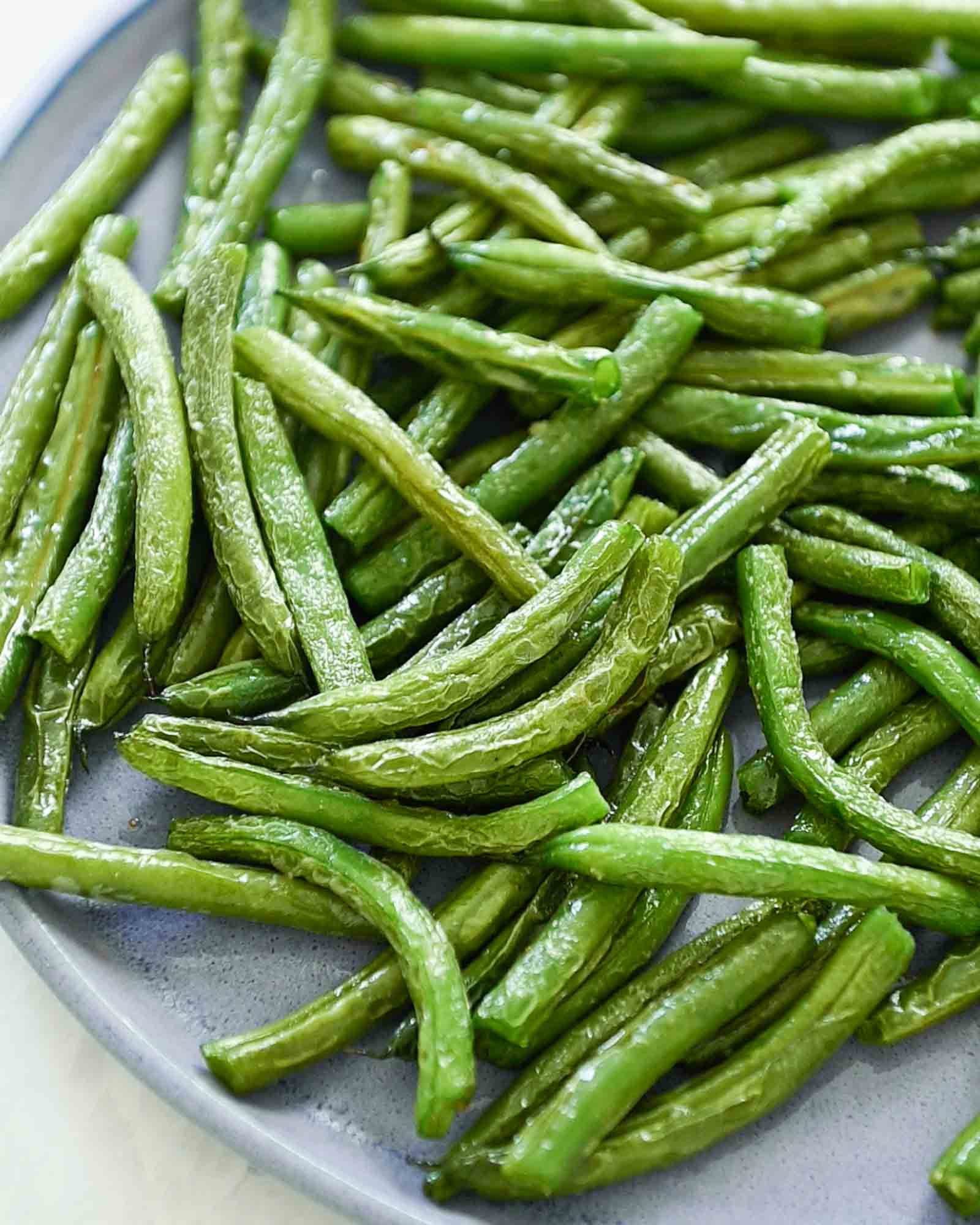 Air-fried green beans