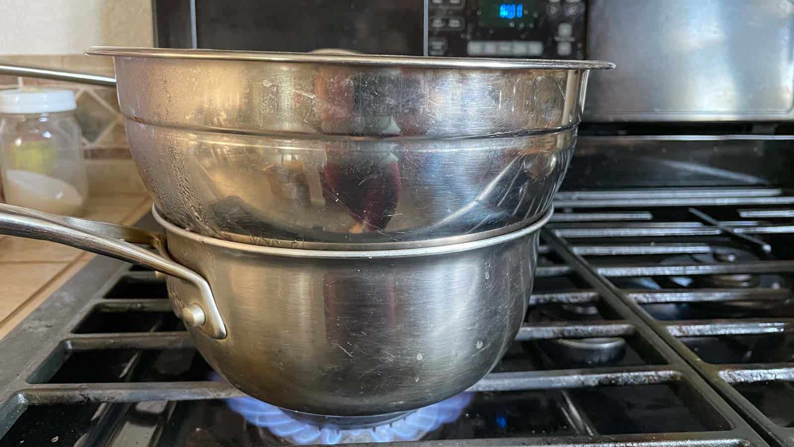Cooking down runny batter on the stovetop