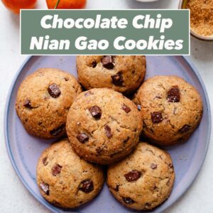 Chocolate Chip Nian Gao Mochi Cookies